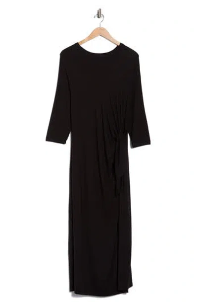 Renee C Side Knot Dress In Black