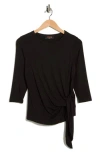 Renee C Side Knot Top In Black