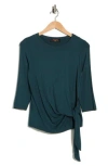 Renee C Side Knot Top In Green