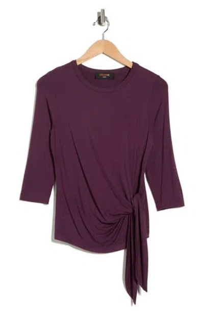 Renee C Side Knot Top In Purple