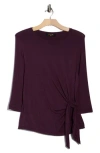 Renee C Side Knot Top In Purple
