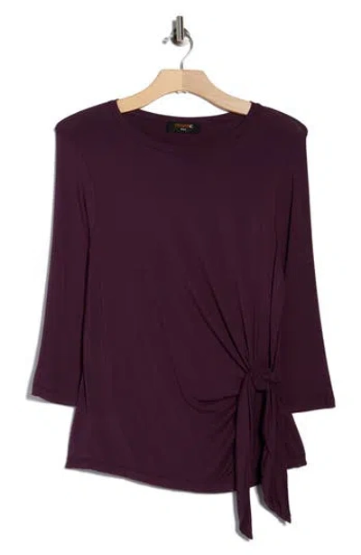 Renee C Side Knot Top In Purple