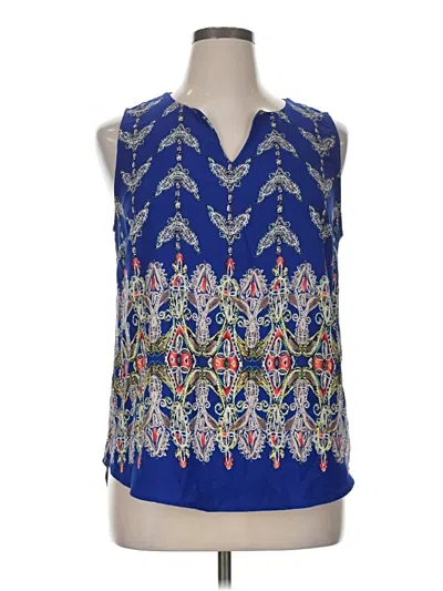 Pre-owned Renee C Sleeveless Blouse In Blue