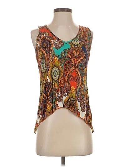 Pre-owned Renee C Sleeveless Blouse In Brown