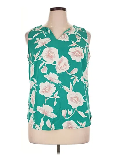 Pre-owned Renee C Sleeveless Blouse In Teal