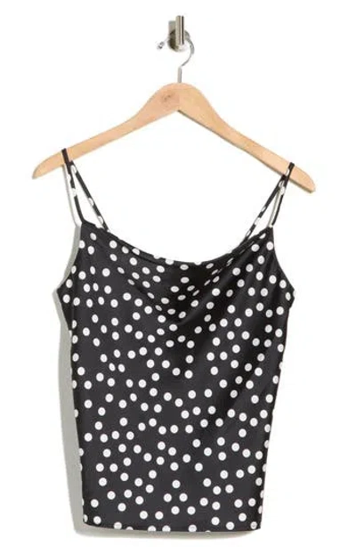 Renee C Sleeveless Cowl Neck Tank In Black