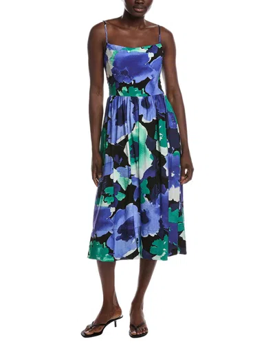 Renee C Sleeveless Midi Dress In Blue
