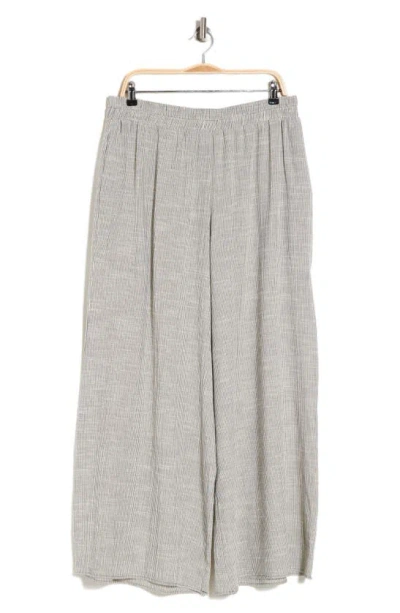 Renee C Stripe Ankle Wide Leg Pants In Gray