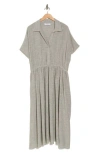 Renee C Stripe Dress In White Grey