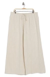 Renee C Stripe Wide Leg Pants In Linen