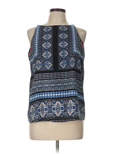 Pre-owned Renee C Tank Top Blue Halter Neckline Tops