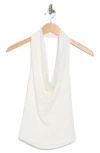 Renee C Texture Knit Halter Top