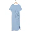 Renee C Tie Knot Midi Dress In Blue