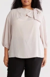 Renee C Tie Neck Top