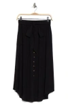Renee C Tie Waist Midi Skirt