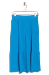 Renee C Tiered Midi Skirt In Blue
