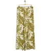 Renee C Tropical Print Wide Leg Pants In Neutral
