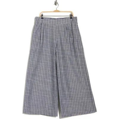 Renee C Tropical Print Wide Leg Pants In Gray