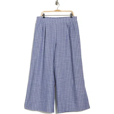 Renee C Tropical Print Wide Leg Pants In Blue