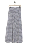 Renee C Women's Tweed Wide Leg Pants In Blue