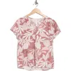 Renee C V-neck Flutter Sleeve Top