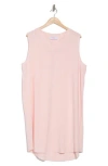 Renee C V-neck Sleeveless Shift Dress In Pink