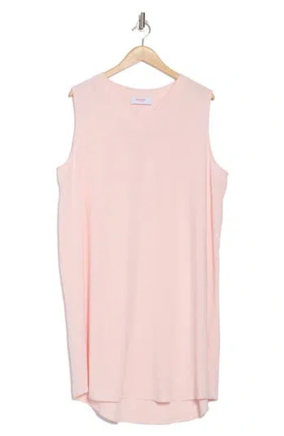 Renee C V-neck Sleeveless Shift Dress In Pink