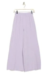 Renee C Wide Leg Linen Blend Pants In Lavender