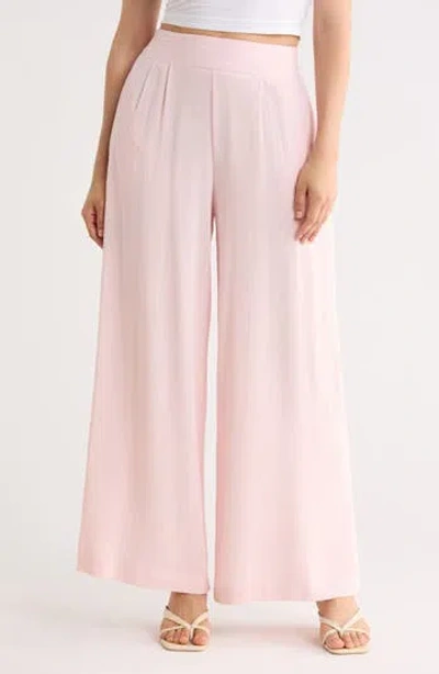 Renee C Wide Leg Pull-on Pants In Neutral
