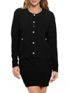 Renee C Women's 2-piece Cardigan & Skirt Set In Black