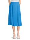 Renee C Women's A Line Skirt In Blue
