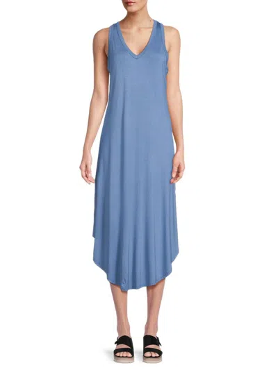 Renee C Women's Asymmetric Midi Tank Dress In Denim Blue