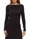 Renee C Women's Boat Neck Knit Top In Black