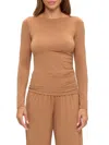 Renee C Women's Boat Neck Knit Top In Brown