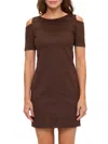 Renee C Women's Cold-shoulder Sheath Minidress In Brown