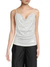 Renee C Women's Cowlneck Cami Top In Ivory