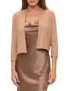 Renee C Women's Cropped Bolero Cardigan In Brown