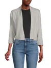 Renee C Women's Cropped Bolero Cardigan In Grey