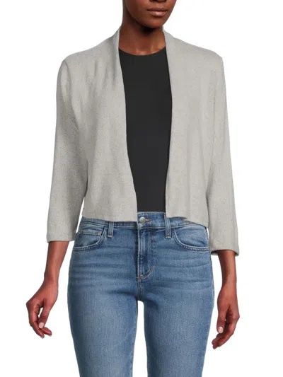 Renee C Women's Cropped Bolero Cardigan In Grey