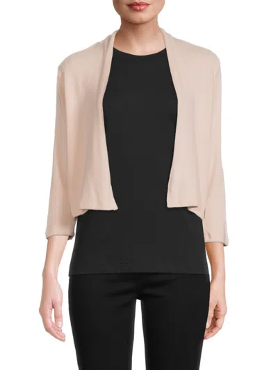 Renee C Women's Cropped Bolero Cardigan In Pink