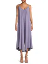 Renee C Women's Cropped Wide Leg Jumpsuit In Purple