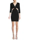 Renee C Women's Cutout Knit Sheath Dress In Black