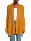 Renee C Women's Dropped Shoulder Open Front Cardigan In Brown