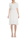 Renee C Women's Embroidered Cutout Dress In White