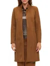 Renee C Women's Faux Suede Open Coat In Brown