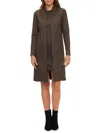 Renee C Women's Faux Suede Open Coat In Brown