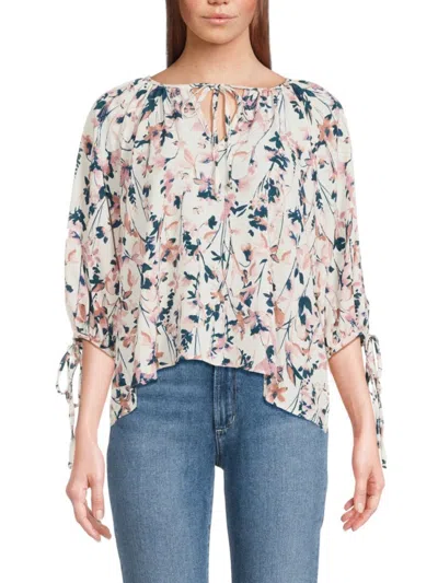 Renee C Women's Floral Blouse In Pink