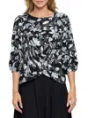 RENEE C WOMEN'S FLORAL TWIST TOP
