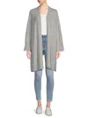 Renee C Women's High Low Open Front Cardigan In Grey