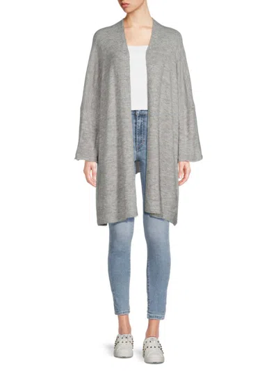 Renee C Babies' Women's High Low Open Front Cardigan In Grey